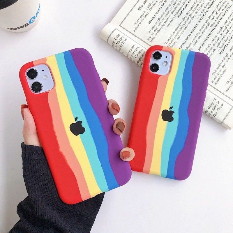 IPHONE XR/11/11 PRO/11 PRO MAX SOFTCASE MOTIF PELANGI ANTI LUNTUR FULL PROTECTION IPHONE ONLY