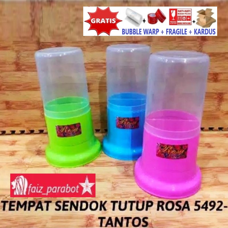 R1 Tempat Sendok Garpu Tutup Rossa / Wadah Tempat Sendok / Rak Sendok Garpu Plastik / Sumpit