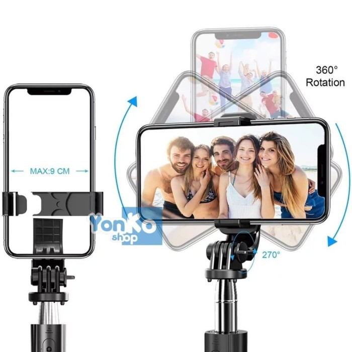 L02 Selfie Stick Tongsis Tripod 4 in 1 with Wireless Remote Shutter