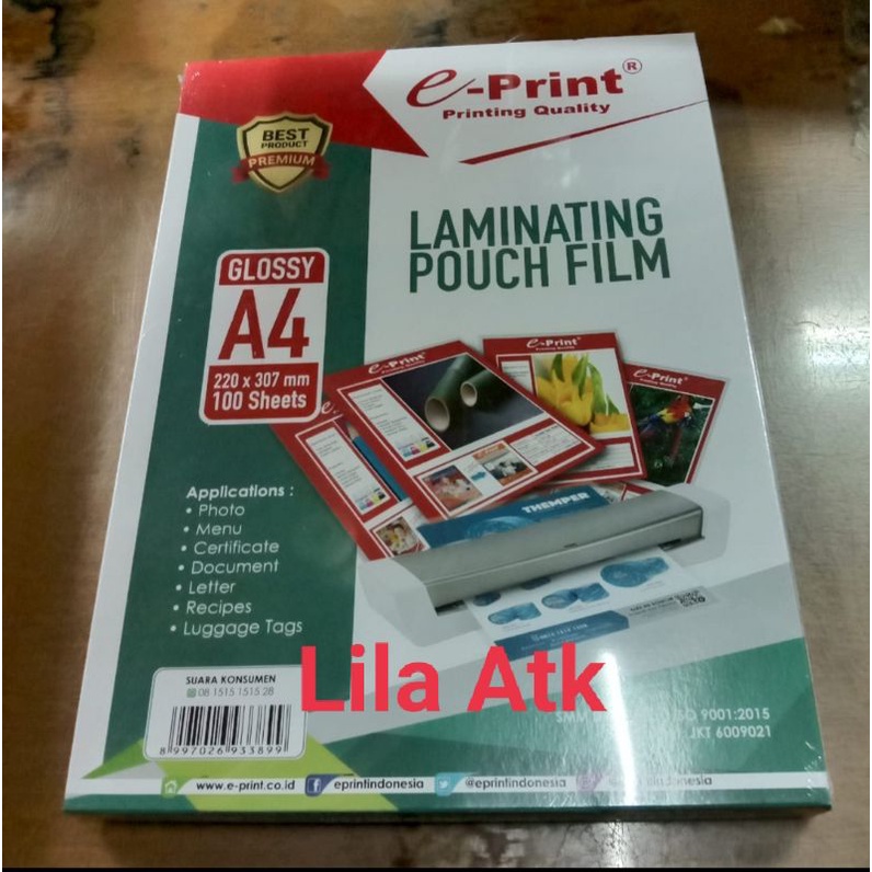

Plastik Laminating A4 Eprint