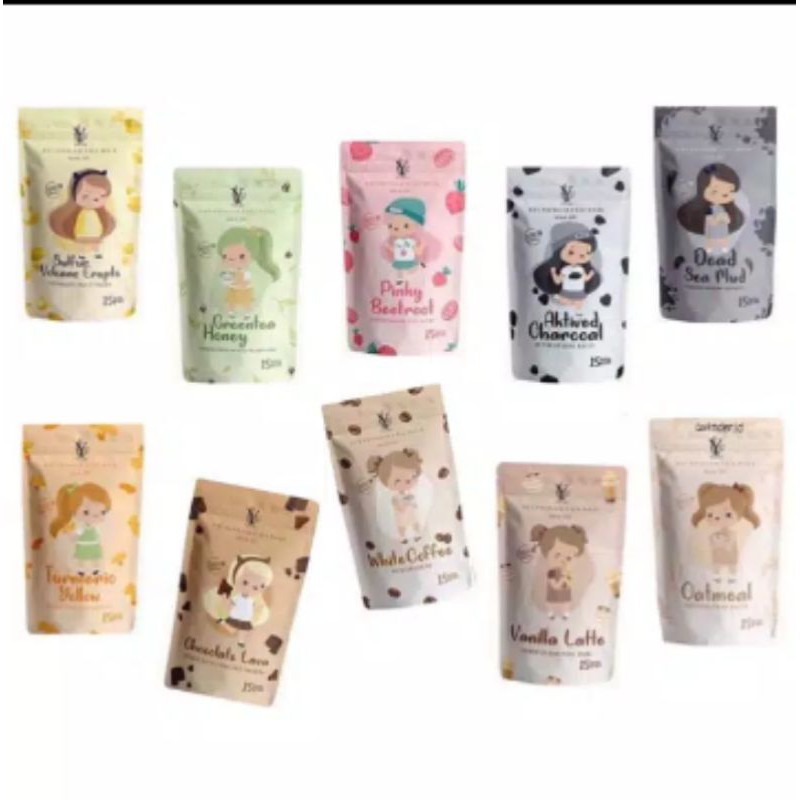 Masker organik Youra oat premium masker wajah 15 gr
