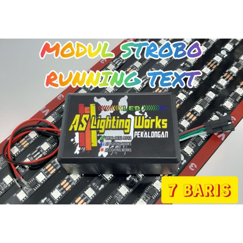 MODUL STROBO RUNNING TEXT 7 BARIS WS2811