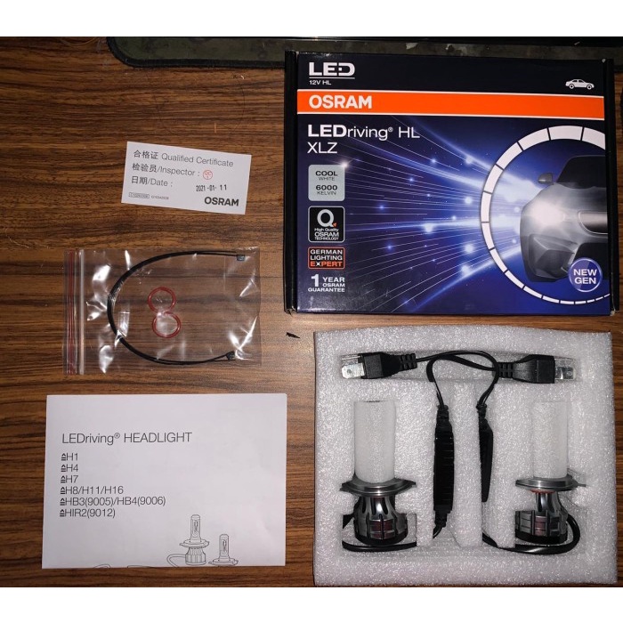 Bohlam lampu LED H4 12V LEDriving HL XLZ cool white 6000K Osram ASLI