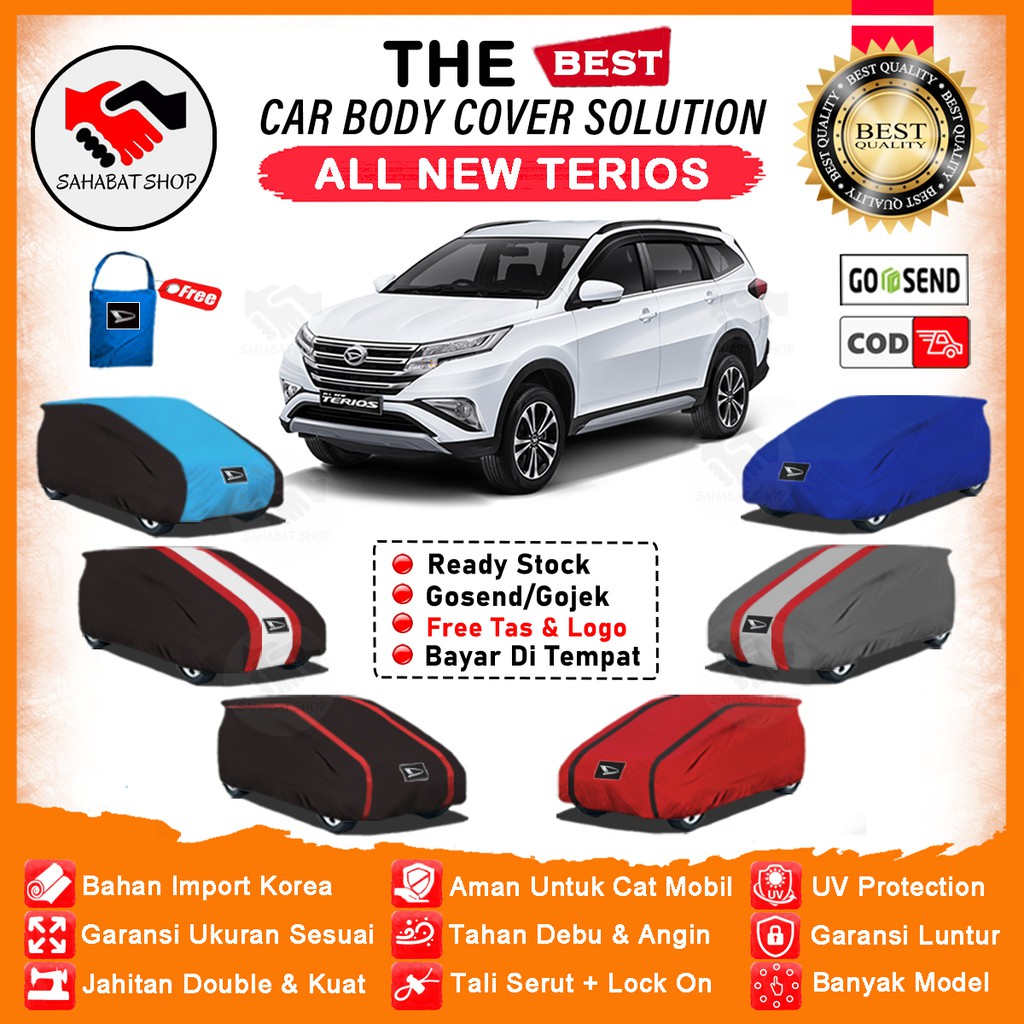 Body Cover Sarung Mobil Terios Selimut Penutup All New Terios Outdoor Tutup Mantel Jas Pelindung Daihatsu Terios Pelindung Kerudung Pembungkus Terpal Kerodong Bungkus Kerudung Waterproof