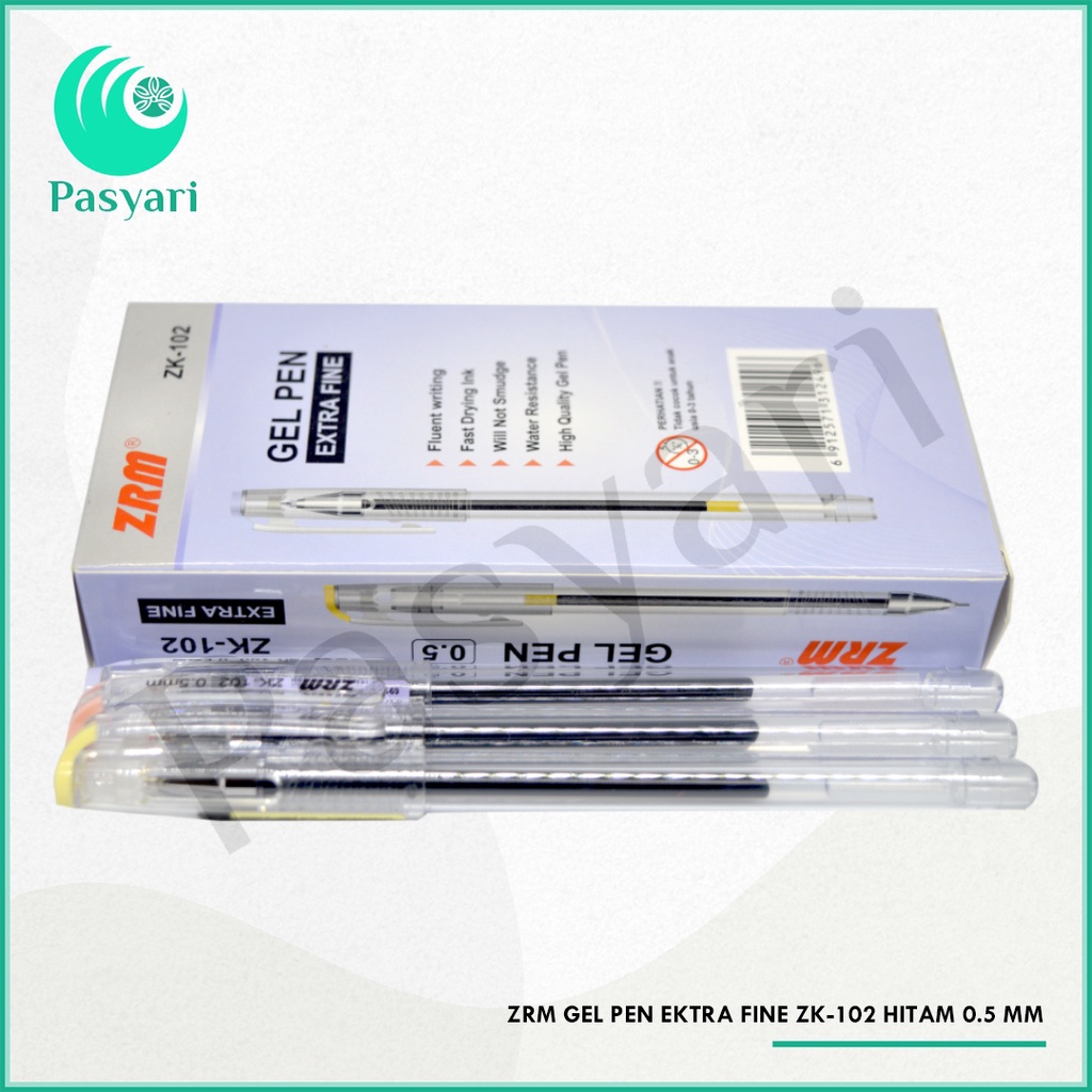 

ZRM Gel pen Ektra Fine ZK-102 Hitam 0.5 mm