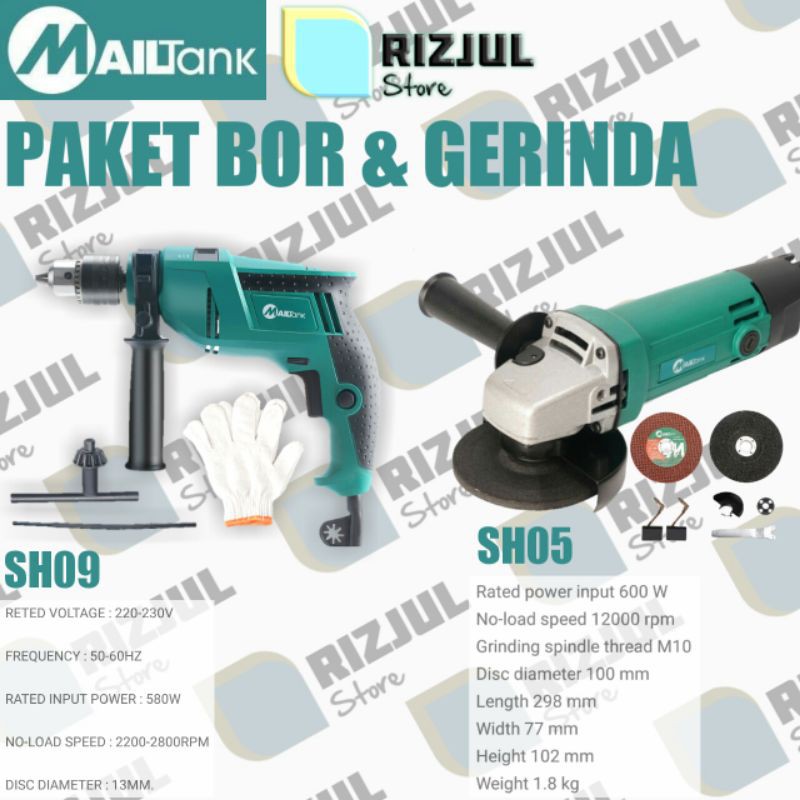 PAKET BOR 13MM DAN GERINDA MAILTANK BOR 13MM DAN GERINDA MAILTANK