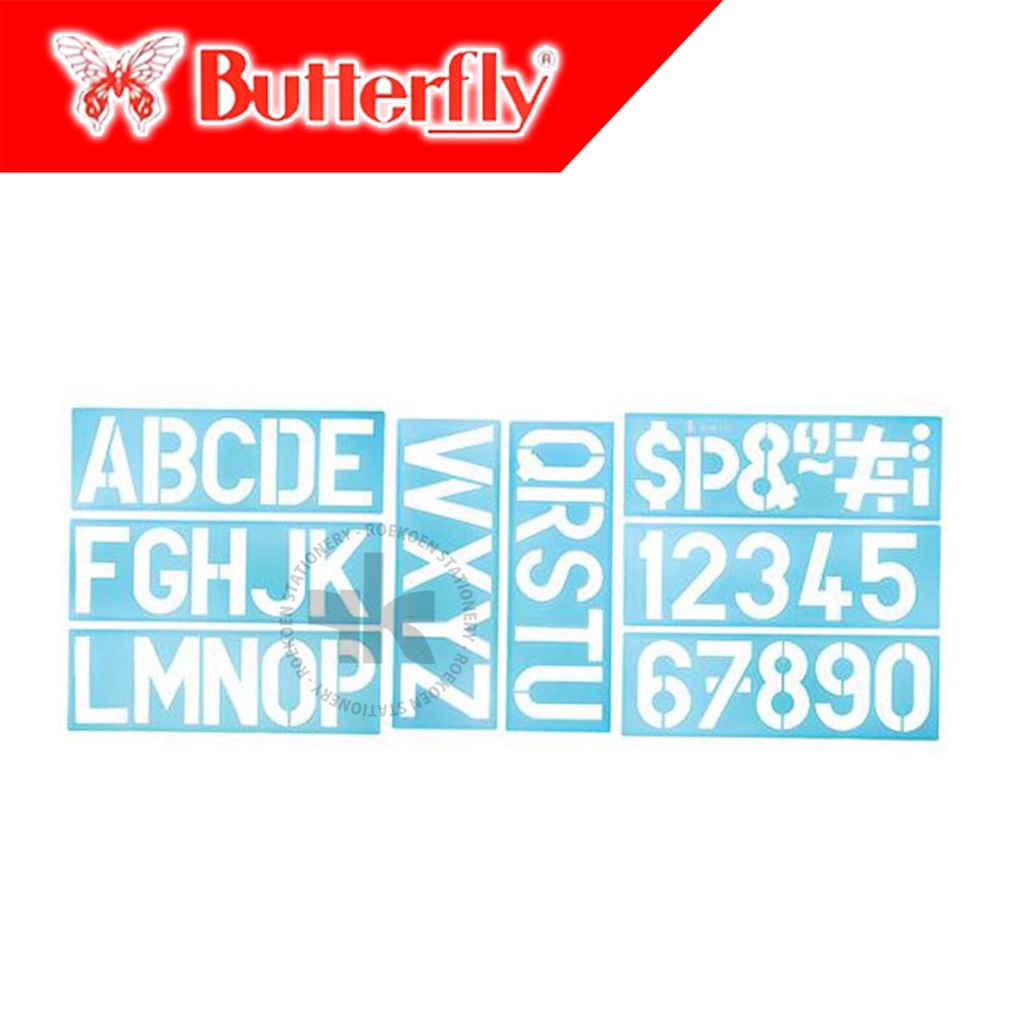 

Butterfly Alphabetical Template Penggaris Sablon HA-860 (35.6 x 12cm)