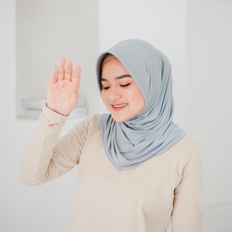 BERGO SPORT /KRUDUNG OLAHRAGA/ HIJAB SPROT/ KRUDUNG SPORT/ HIJAB OLAHRAGA/ BERGO OLAHRAGA/ KRUDUNG INSTAND/ HIJAB LANGSUNG-MISTY GREY