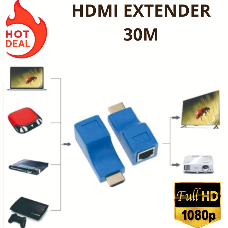 HDMI EXTENDER 10M RJ45 Cat 5E Cat6 Lan hdmi extension RJ45 LAN 10meter ethernet utp