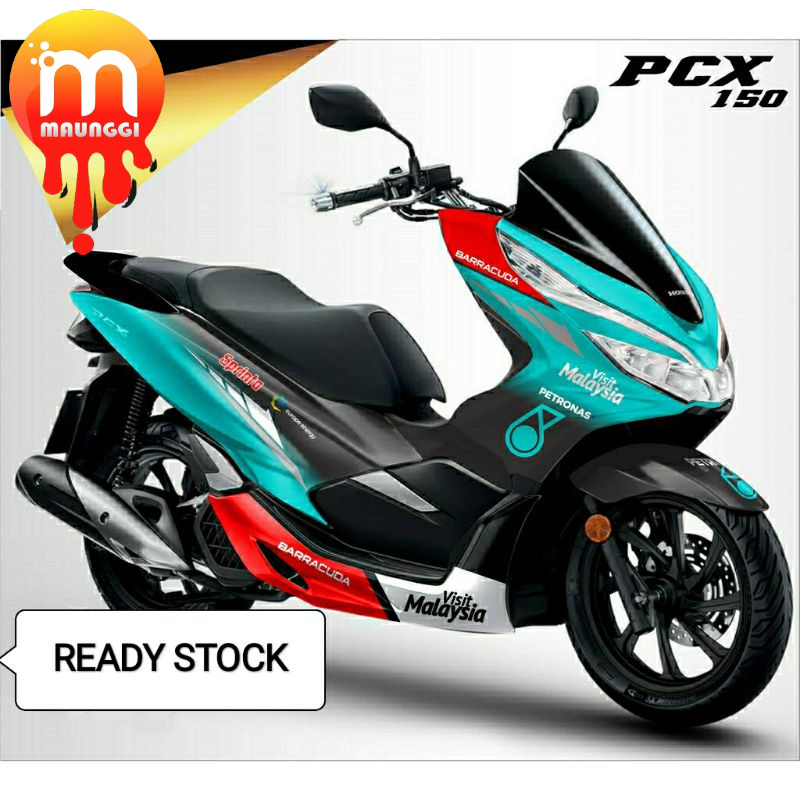 Decal sticker pcx full motif petronas Striping honda pcx 150 full body Stiker motor pcx lama sudah d