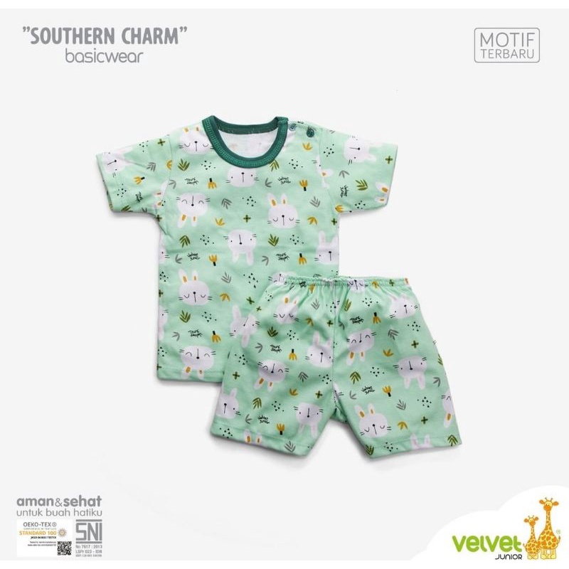 Velvet Junior Southern Charm Setelan Lengan Pendek Celana Pendek (KP)
