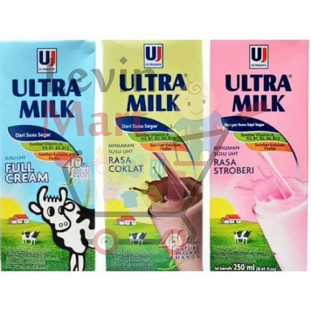 Jual Susu Ultra Uht 250ml Susu Ultra Uht 250 Ml Rasa Full Creamrasa Strawberryrasa Coklat 9882