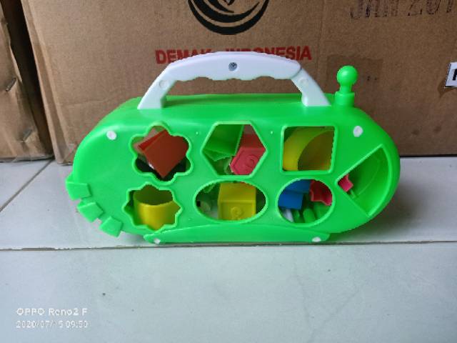 ST2498 mainan anak edukasi puzzle model radio / mainan mobil puzzle radio