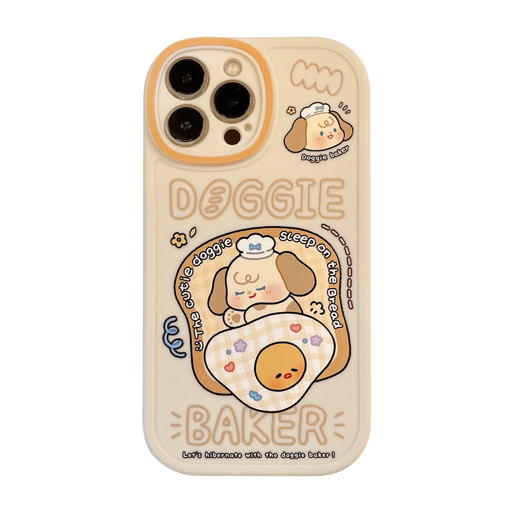 Soft Case Motif Kartun Hewan Anjing Tidur Cookgie Untuk Iphone 7 8 PLUS X XR XS 11 12 13 MINI PRO MAX SE 2020