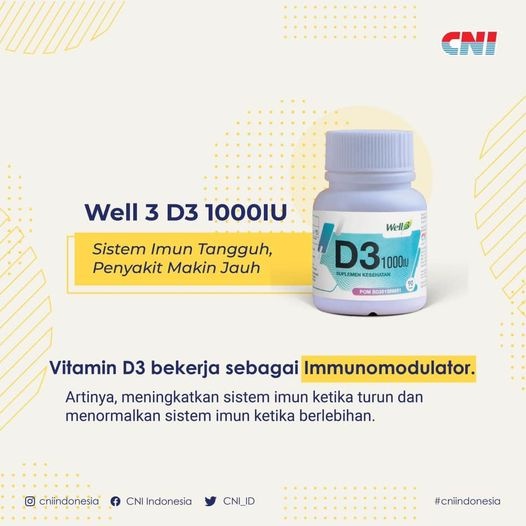 CNI WELL3 D3 1000IU Vitamin D Solusi Meningkatkan Imunitas Tubuh Anda