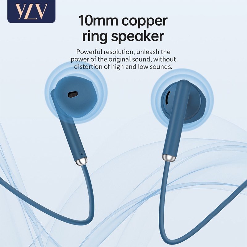 YLV Headset Earphone 3.5mm Macaron Bass In Ear Earphones Gaming Multi Color Wired Stereo Android-1