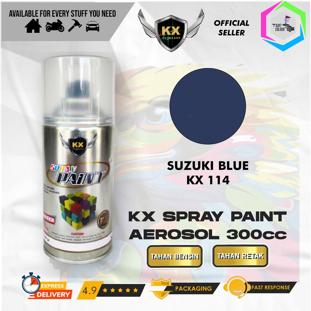 Cat Semprot Aerosol / Pylox KX Autocare Paint - KX 114 SUZUKI BLUE