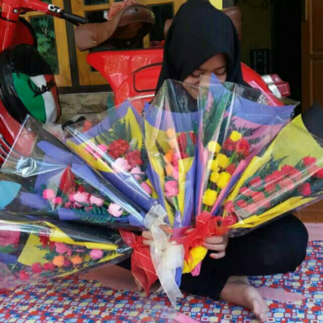 Buket wisuda/ buket bunga flanel/ handmade