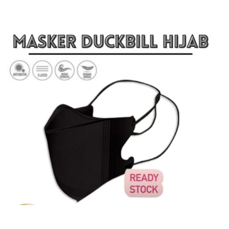 [MH] Masker Duckbill Hijab Headloop 3 Ply Isi 50 Pcs