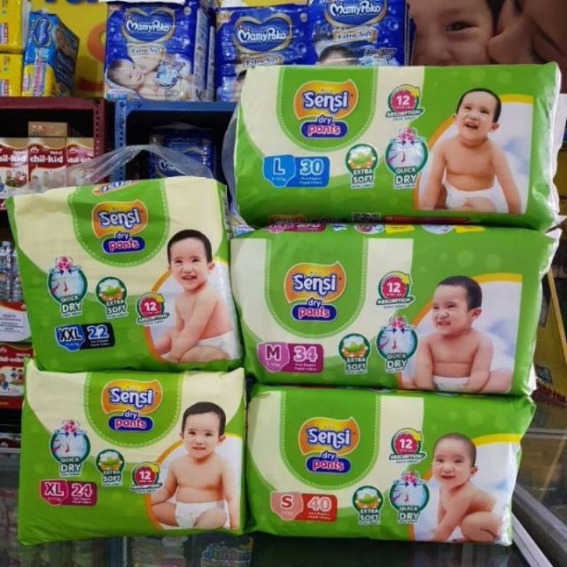 Pampers SENSI anak semua ukuran S M L XL XXL