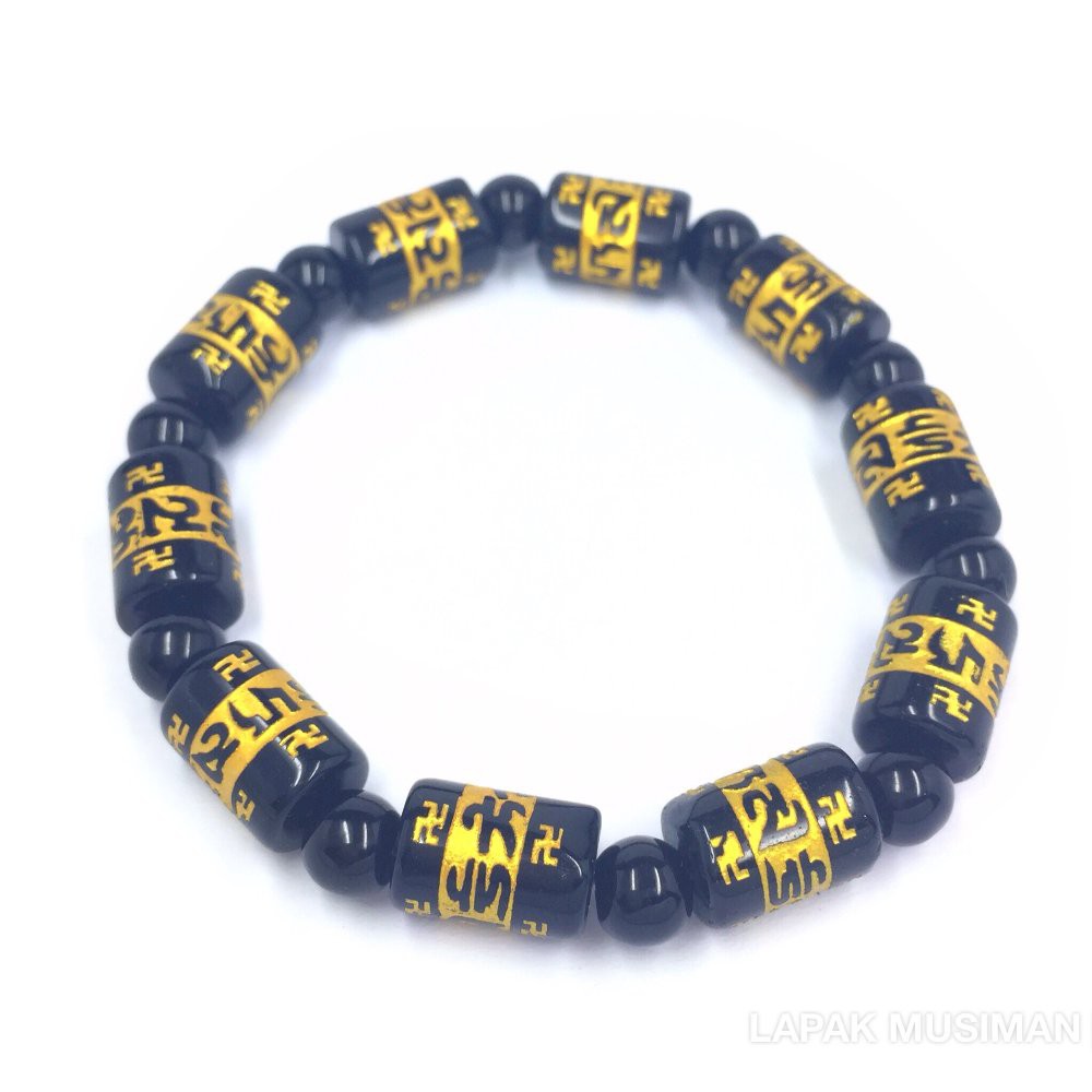 [Bayar di Tempat] Gelang Giok Mantra Buddha