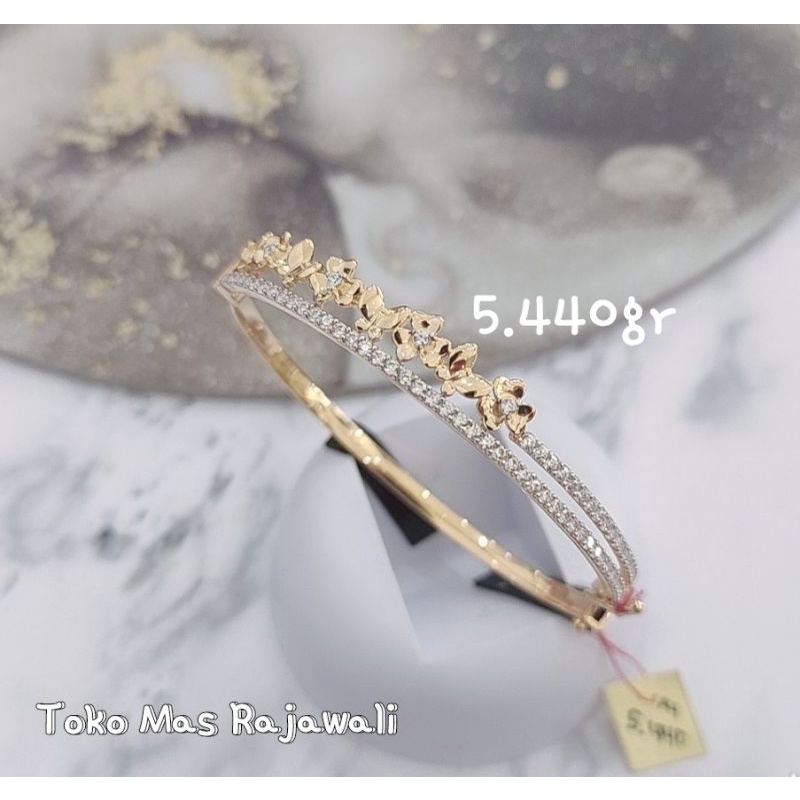 Gelang permata kupu bunga kadar 375 | UBS | Stok terbatas | Emas asli | Emas Jakarta | Kalimantan To