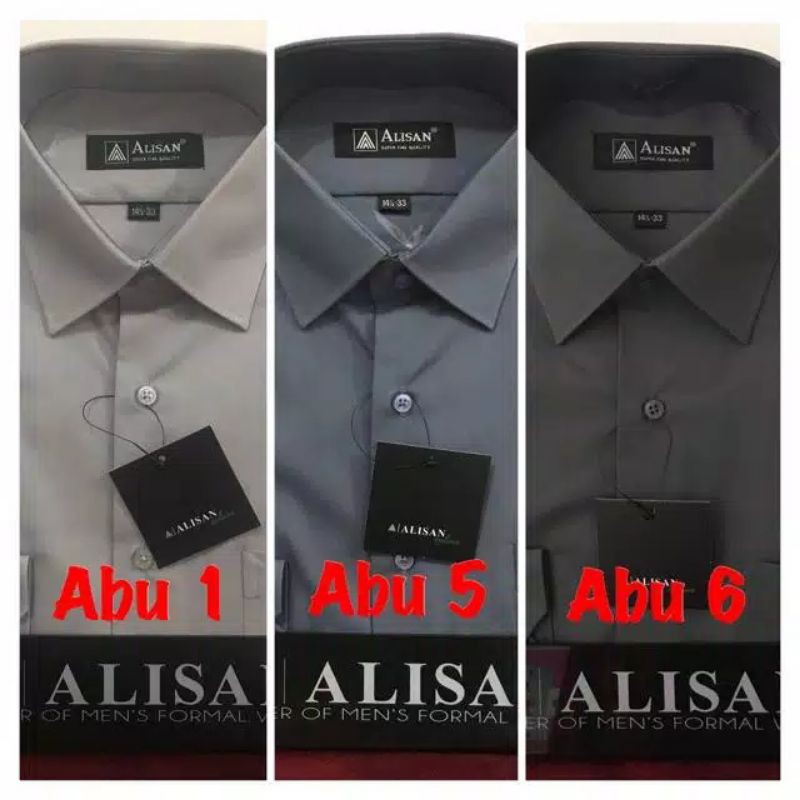 KEMEJA ALISAN PUTIH TANGAN PANJANG & WARNA 16.5  17  17.5 REGULAR | KEMEJA ALISAN JUMBO | KEMEJA ALI