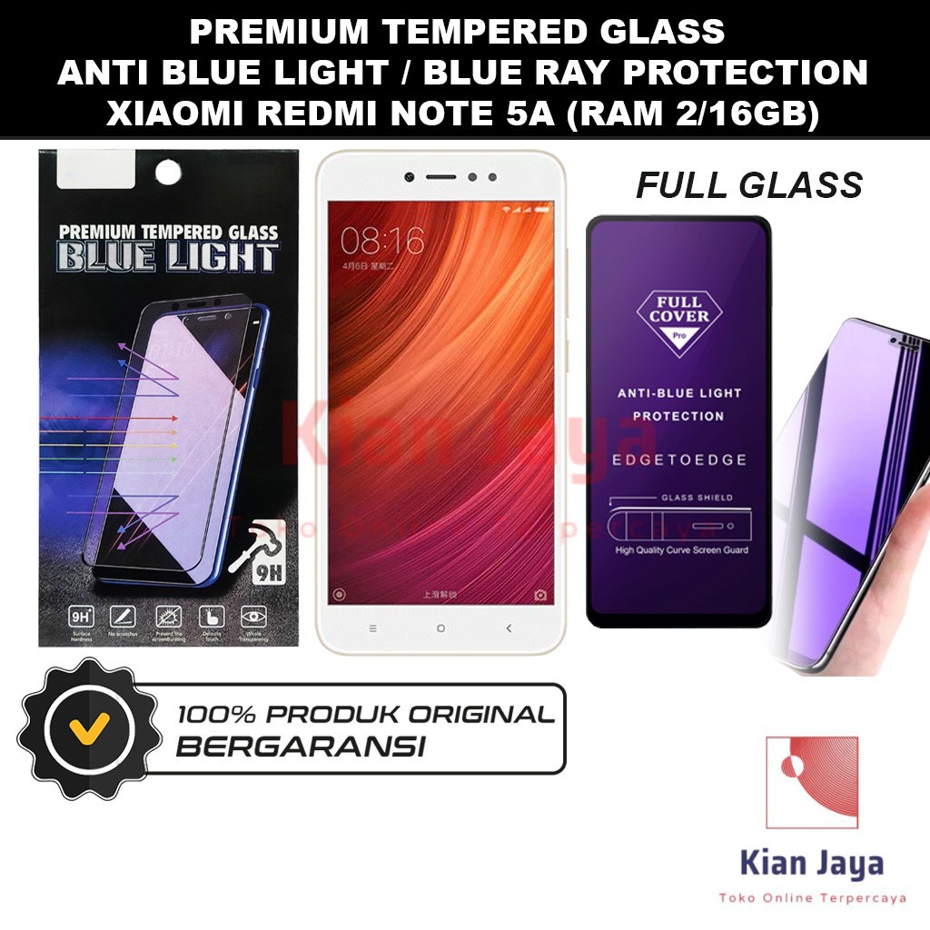 Tempered Glass Xiaomi Redmi Note 5a Anti Blue Light Hp Temper Anti Gores