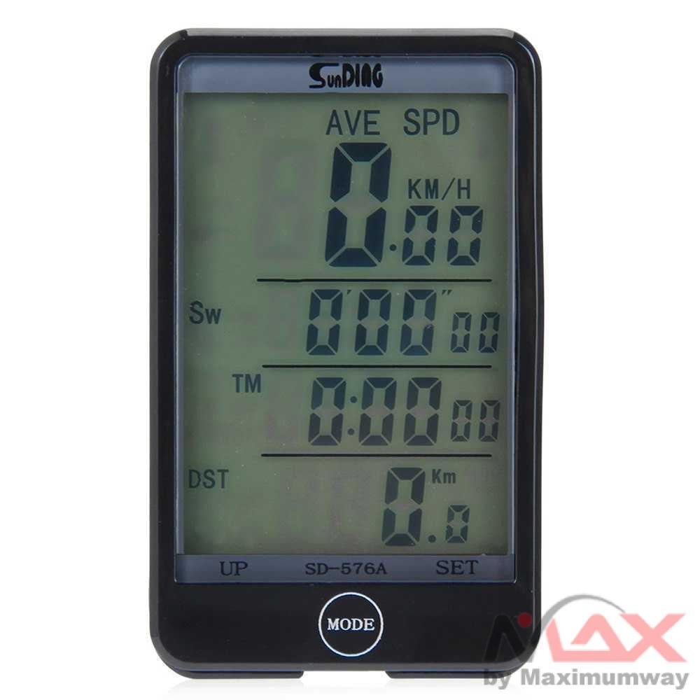 SunDing Speedometer Sepeda Touch LCD - SD-576A Warna Hitam