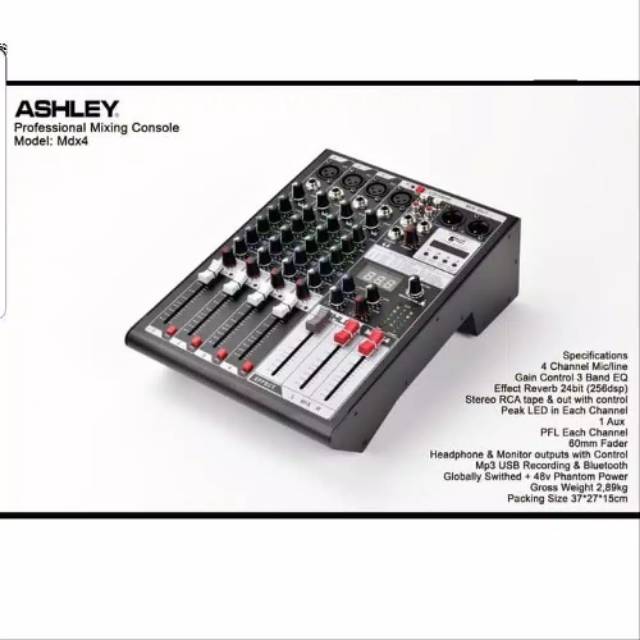Mixer Audio Ashley Mdx4 Mdx 4 Mixer Ashley Original