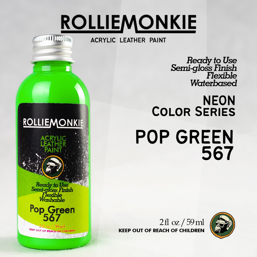 

Rolliemonkie Cat Acrylic Leather Paint - Pop Green