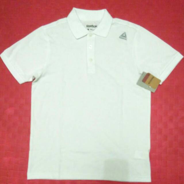 Original Kaos Kerah Polo Shirt REEBOK Cotton White