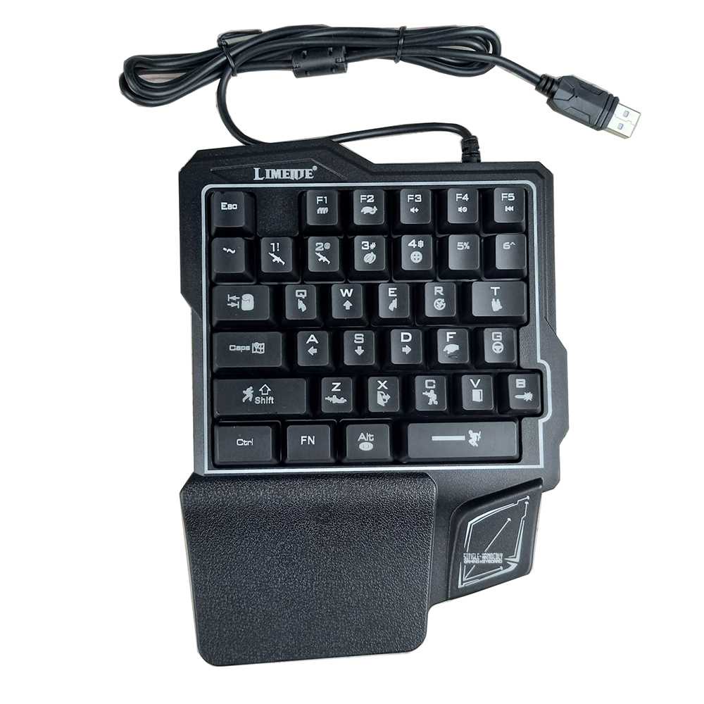 LIMEIDE Single Hand Gaming Keyboard RGB 35 Keys - GK103 ( Al-Yusi )