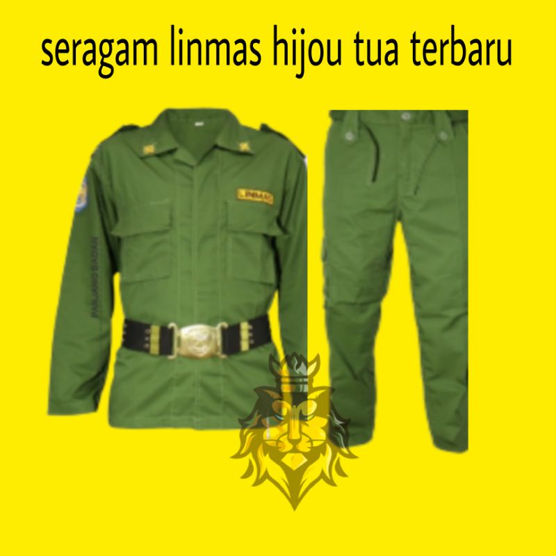 COD Grosir Seragam Linmas Setelan Kemeja Celana Linmas Baju Linmas Bahan American DRILL Berkualitas