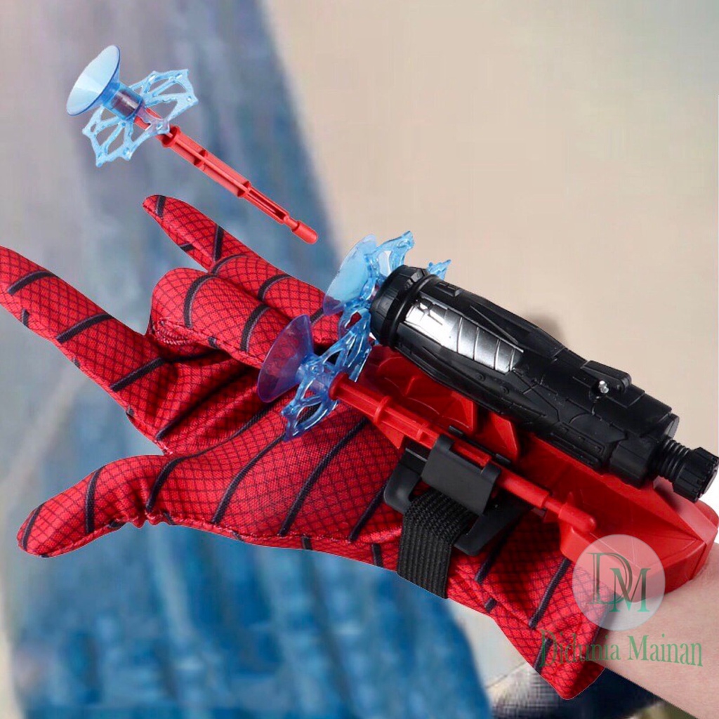 Mainan anak tembak tembakan sarung tangan action figure super hero spiderman