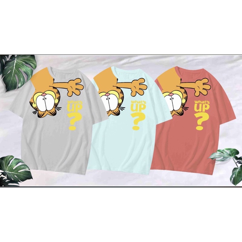 Baju kaos oversize xl tee tshirt cewe wanita dewasa remaja abg motif terbaru-Garfield info warna