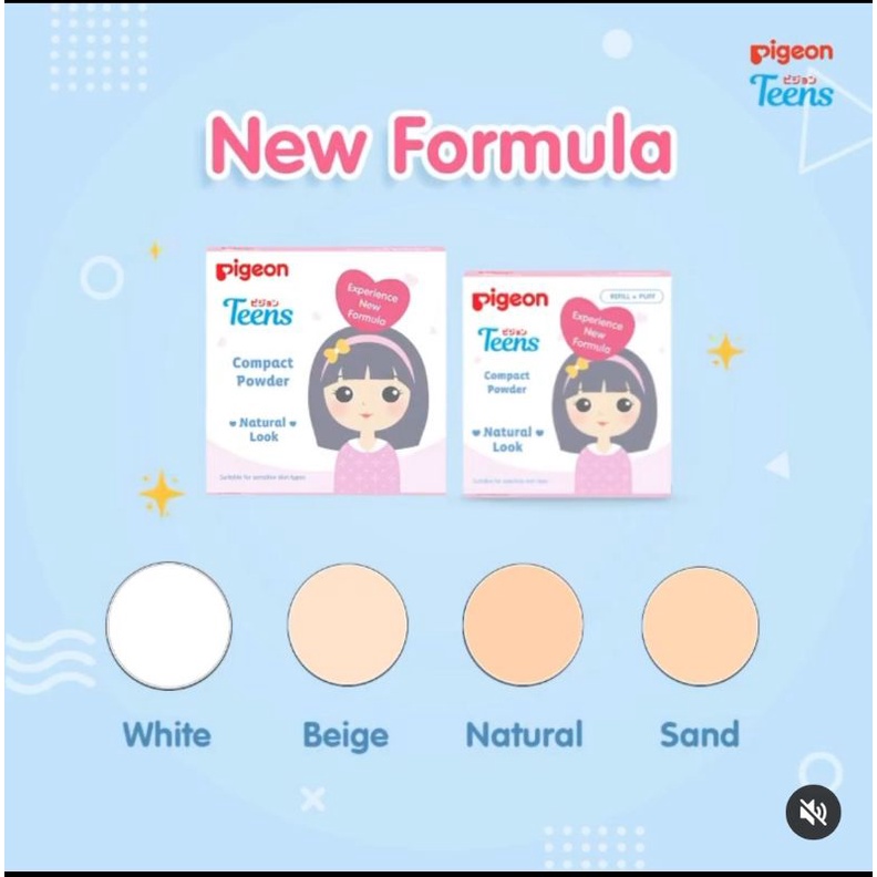 Pigeon Teens Compact powder / Compact powder untuk remaja