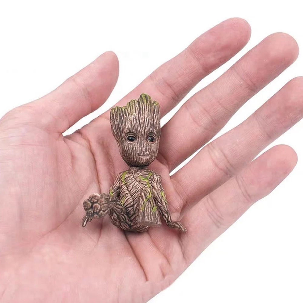 MXBEAUTY Figure Toys Groot Figure Sitting Action Toy Figure Tree Man Groot 6CM for Gifts for Kids Model Doll Avengers Mini Groot