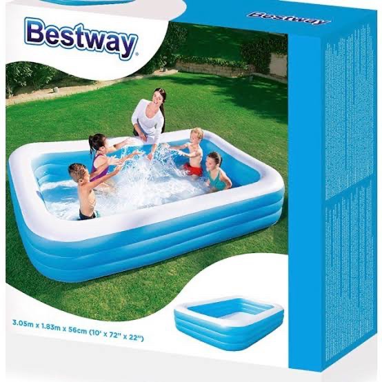 Makassar - Kolam Renang Anak Bestway Rectangular Family Pool 54009 305 x 183 x 56 cm