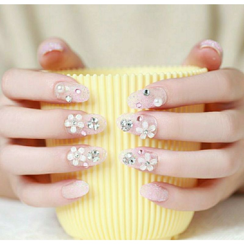 10pcs Bunga kelopak resin,, Hiasan kuku bunga akrilik ukuran 10mm, manik manik bunga