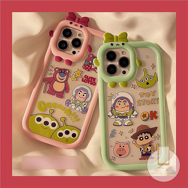 Case Toy Story Kartun Indah Untuk Samsung A12 A04 A13 A03 A32 A14 A04s A03s A53 A04E A50s A22 A51 A52 A30s A50 A52s A31 A23 A73 A21s A71 A02s Bow-knot Monster Kecil Len Soft Cover