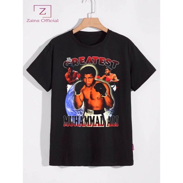KAOS BOXING MUHAMMAD ALI T-SHIRT - Baju TINJU VINTAGE / HITAM / DEWASA / PRIA / ROCK / WANITA / MURA