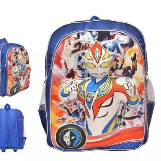 Tas Anak Laki-Laki Karakter Ultraman 3D Gambar Timbul Tas Sekolah Anak