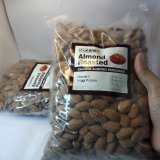 

Kacang Almond Roasted 1kg, Almond panggang