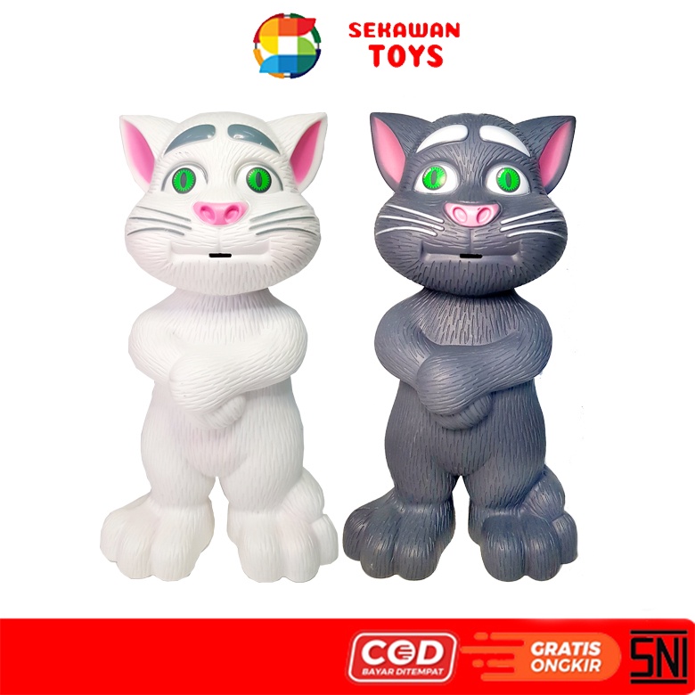 Mainan Anak Talking Tom Cat  Singing Tom Cat Versi Bahasa Inggris/ Mainan Boneka Kucing Berbicara 140D