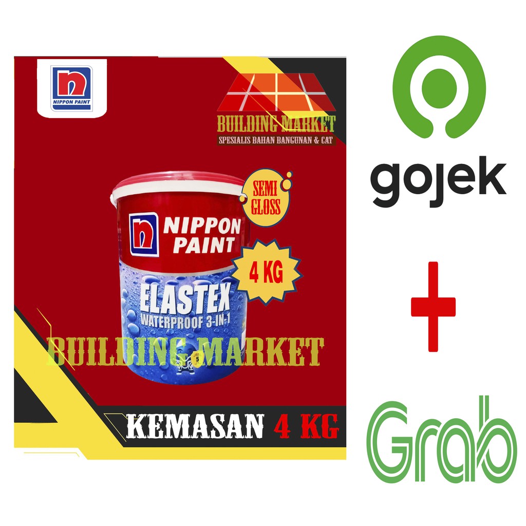 CAT TEMBOK ELASTEX WATERPROFING CAT NIPPON PAINT ELASTEX 4 KG