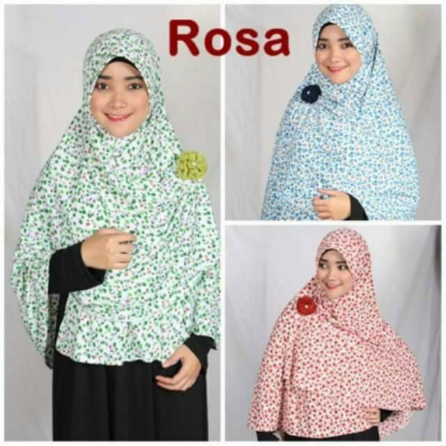 Jilbab instan ROSA jersey motif