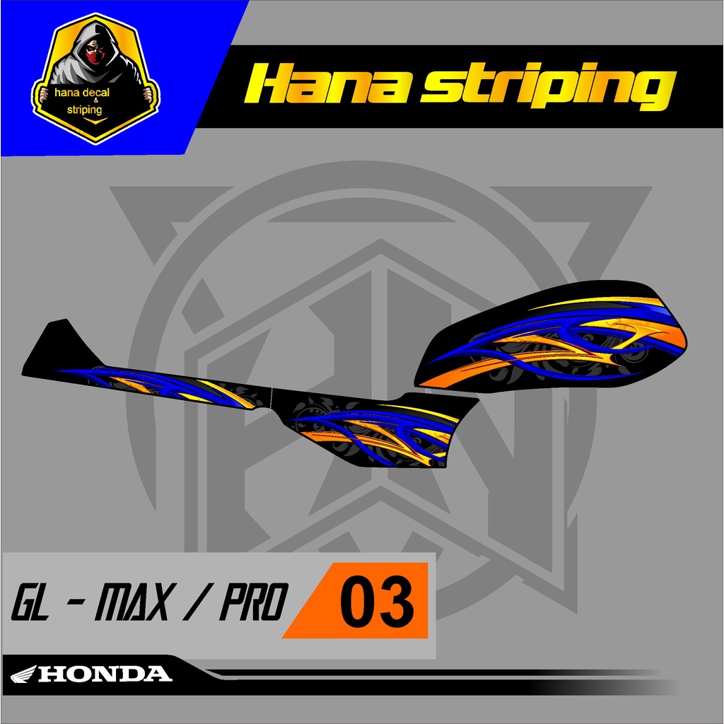 Stiker variasi Sticker Striping Lis Variasi GL PRO - GL MAX variasi desain 03