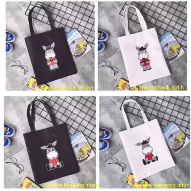(PROMO) Tas Totebag Kanvas Donkey Series