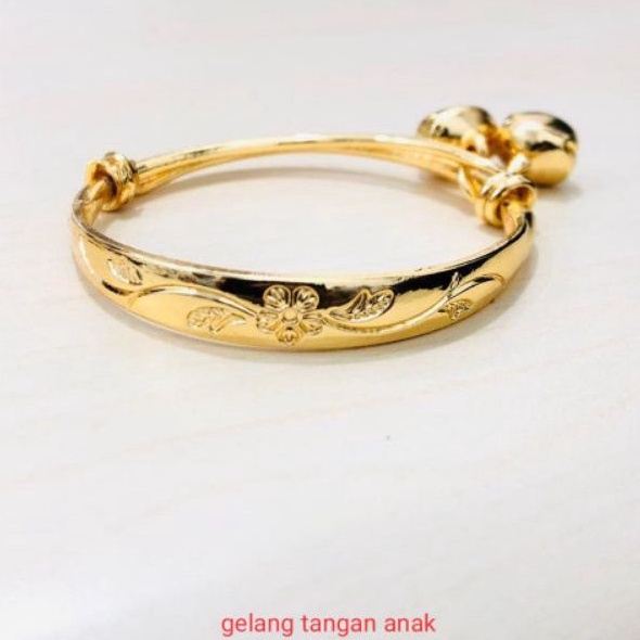 gelang tangan bayi usia 0 sampai 3 tahun motif bunga anti karat